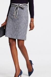 Ann Taylor tweed belted skirt